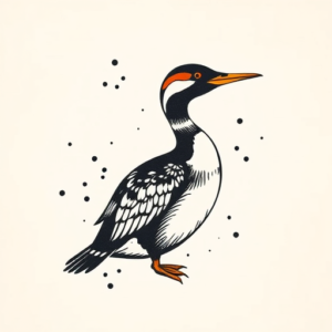 Abstract Loon Tattoo