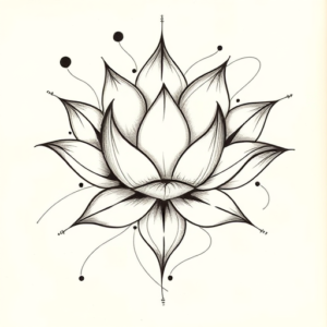 Abstract Lotus Tattoo