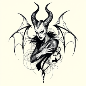 Abstract Maleficent Tattoo