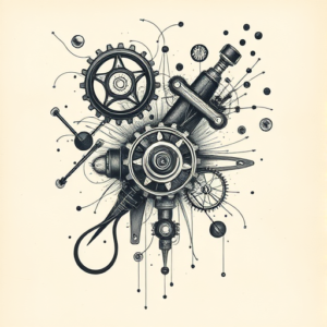 Abstract Mechanic Tattoo