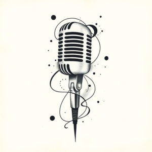 Abstract Microphone Tattoo