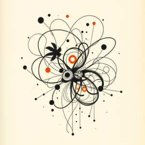 Abstract Mictlantecuhtli Tattoo