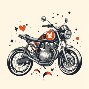 Abstract Motorcycle Tattoo