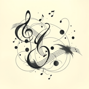 Abstract Music Tattoo