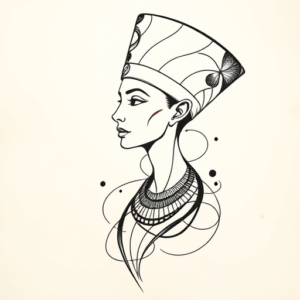 Abstract Nefertiti Tattoo
