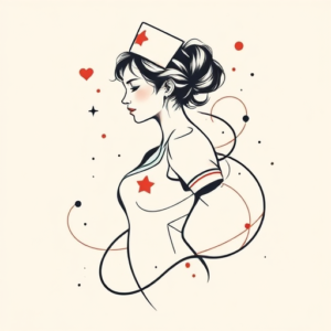 Abstract Nurse Tattoo