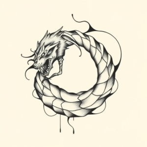 Abstract Ouroboros Tattoo