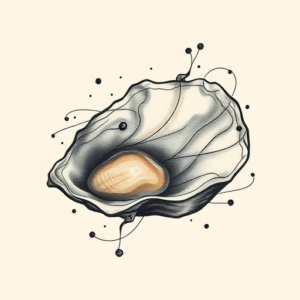 Abstract Oyster Tattoo