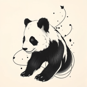 Abstract Panda Tattoo