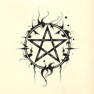 Abstract Pentagram Tattoo