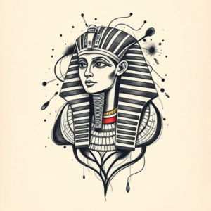 Abstract Pharaoh Tattoo