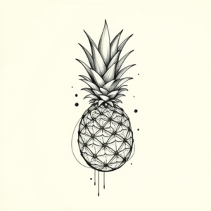 Abstract Pineapple Tattoo