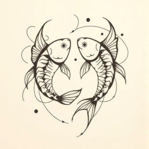 Abstract Pisces Tattoo