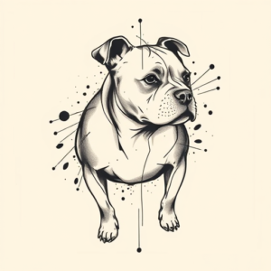 Abstract Pitbull Tattoo