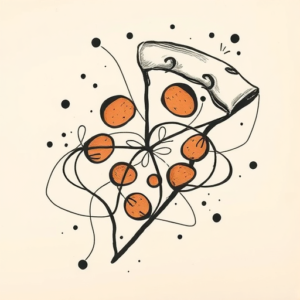 Abstract Pizza Tattoo