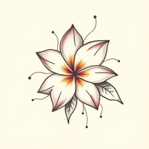 Abstract Plumeria Tattoo