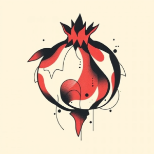 Abstract Pomegranate Tattoo