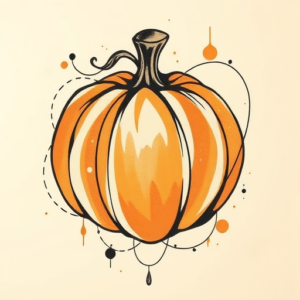 Abstract Pumpkin Tattoo