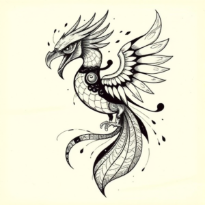 Abstract Quetzalcoatl Tattoo