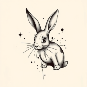 Abstract Rabbit Tattoo