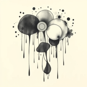 Abstract Rain Tattoo