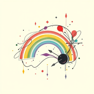 Abstract Rainbow Tattoo