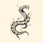 Abstract Rattlesnake Tattoo