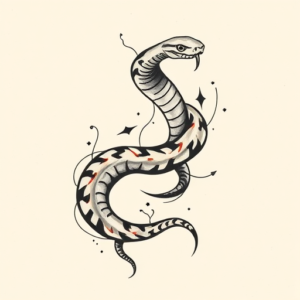 Abstract Rattlesnake Tattoo