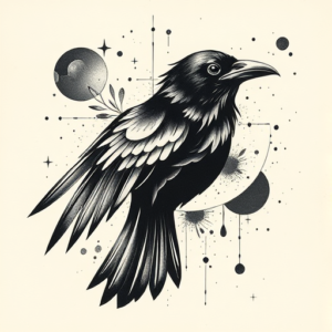 Abstract Raven Tattoo