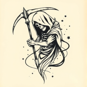 Abstract Reaper Tattoo