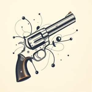 Abstract Revolver Tattoo
