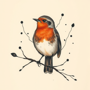 Abstract Robin Tattoo