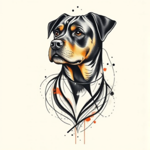 Abstract Rottweiler Tattoo
