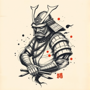 Abstract Samurai Tattoo