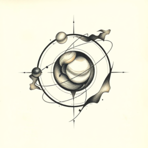 Abstract Saturn Tattoo