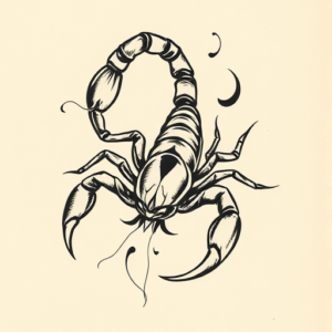 Abstract Scorpion Tattoo