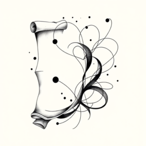 Abstract Scroll Tattoo