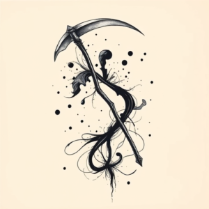 Abstract Scythe Tattoo