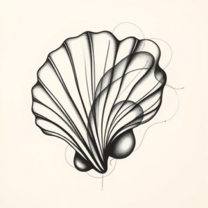 Abstract Seashell Tattoo