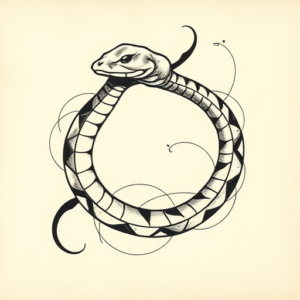 Abstract Serpent Tattoo