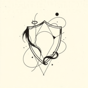 Abstract Shield Tattoo