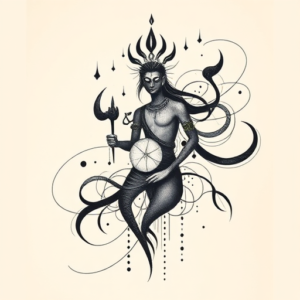 Abstract Shiva Tattoo