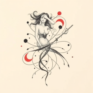Abstract Siren Tattoo