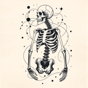 Abstract Skeleton Tattoo