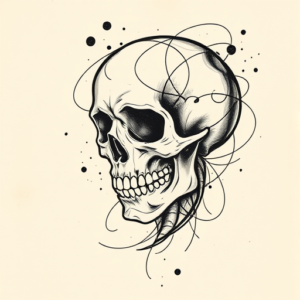 Abstract Skull Tattoo
