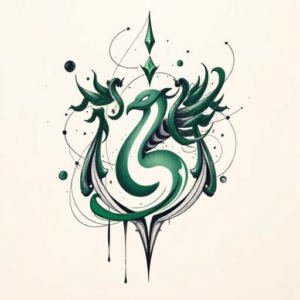 Abstract Slytherin Tattoo
