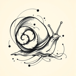 Abstract Snail Tattoo