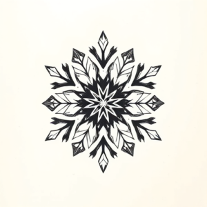 Abstract Snowflake Tattoo