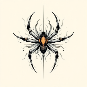 Abstract Spider Tattoo