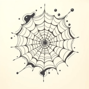 Abstract Spiderweb Tattoo